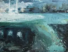Estuary III (Pigeon House) (1997/98) by Donald Teskey, oil on board, sold Apr 2022