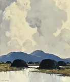 Paul Henry, An Irish Bog, 1939, oil on canvas board