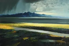 Daniel O'Neill, Landscape, Kerry, oil on canvas