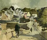 Cecil Maguire, Cycling Home Before the Rain, Roundstone