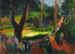 Castle Park by Colin Middleton, 1953, oil on canvas, sold Apr 2022