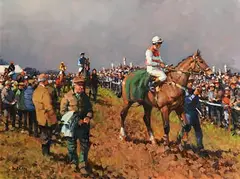 Peter Curling, The Paddock at Kilfeacle, The Scarteen Point to Point, oil on canvas