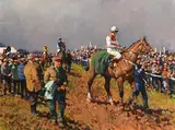 Peter Curling, The Paddock at Kilfeacle, The Scarteen Point to Point, oil on canvas