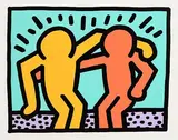 Keith Haring, Best Buddies, 1990, silkscreen - numbered 134 from an edition of 200 - printed on Coventry Rag paper