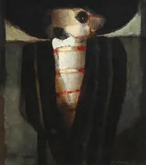 Puss by John Shinnors, oil on canvas, sold Apr 2022