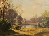 Picnic on the Lagan by Frank McKelvey, oil on canvas, offered Apr 2022