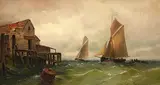 Alexander Williams, Breezy Weather, oil on canvas board