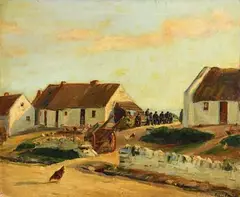 Power O'Malley, Sailors Snug, Achill Harbour, oil on canvas