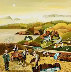Desmond Kinney, All Out to the Bog, oil on board