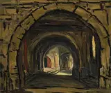 Evie Hone, The Vaults, oil on board
