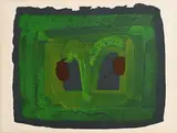 Howard Hodgkin British, Lotus, 1980, screenprint in colours, with embossing on Arches wove paper - numbered 58 from an edition of 100