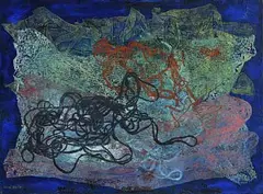 Anne Yeats, Still Life with Tangled Wool, oil on canvas
