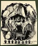 John Minton, Peasant with Donkey, c.1940, pen and ink on paper