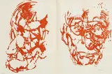 Beckett and Joyce by Louis le Brocquy, lithograph in colour - numbered 5 from an edition of 100, sold Apr 2022