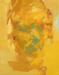 Cian McLoughlin, Tronie - Yellow and Blue Head, oil on canvas