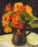 Letitia Marion Hamilton, Still Life - Jug of Flowers, oil on board