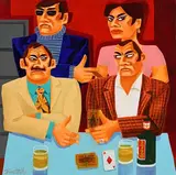 Blackjack by Graham Knuttel, oil on canvas, sold Apr 2022