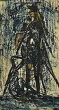 Edward Delaney, Study for Famine Memorial, St. Stephens Green, Dublin, 1966, mixed media on paper