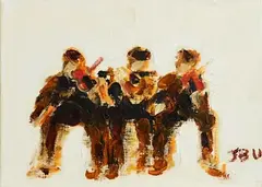 John B. Vallely, Three Musicians, oil on canvas