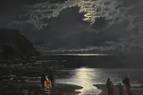 Ciaran Clear, Awaiting the Arrival, oil on board