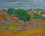 Village in Connemara by Desmond Carrick, oil on canvas board, sold Mar 2022