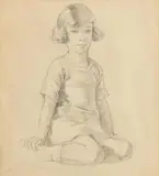 William Orpen, Young Girl, pencil on paper