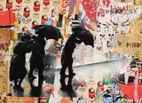 Thierry Guetta, Weather the Storm, 2014, unique silkscreen and mixed media on wove paper