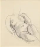 Roderic O'Conor, Nude Study, pencil on paper