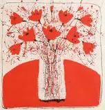 Neil Shawcross, Still Life - Poppies, 2007, acrylic on paper