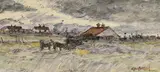 Maurice MacGonigal, Evening, Caladh, Connemara, watercolour on paper