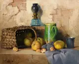 Robert Chailloux French, Still Life - Apples and Walnuts