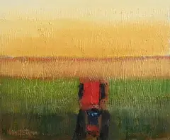 Richard Kingston, Machine Entering, oil on gesso