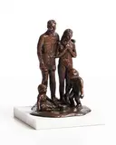 Fran Lambkin, Low Tide, 2020, unique bronze on marble base