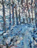 January Evening, Near Somerton, Somerset by Arthur K. Maderson, oil on board, sold Mar 2022