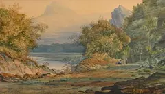 Gougane Barra, Cork by Albert Hartland, 1867, watercolour, sold Mar 2022