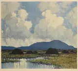 Paul Henry, Peat Stacks, Connemara, print