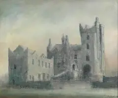 Peter Pearson, Castle in Distress, Drimnagh, 1990, oil on canvas laid on board