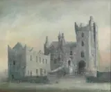 Peter Pearson, Castle in Distress, Drimnagh, 1990, oil on canvas laid on board