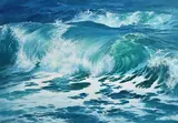 Annemarie Bourke, Aquarius, oil on canvas