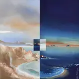 Claudio Viscardi, Peninsula, Dawn to Dusk, 2007, mixed media on canvas