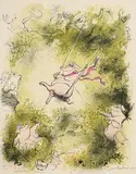 Ronald Searle, Swinger, lithograph on Arches vellum paper