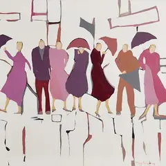 Mary Pickering, Rainy Day, oil on canvas