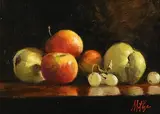 Mat Grogan, Still Life - Fruit, oil on board