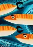 Deep Blue Sea by Graham Knuttel, oil on canvas, sold Mar 2022