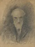 Self Portrait by John Butler Yeats, 1902, pencil drawing, sold Jan 2022