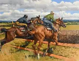 Peter Curling, Riding Out, oil on canvas