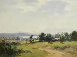 Cattle Grazing by Frank McKelvey, oil on board, offered Jan 2022
