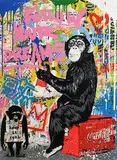 Thierry Guetta, Everyday Life, 2021, unique silkscreen with spray, acrylic and paint on wove paper