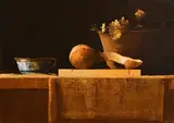 Martin Mooney, Still Life - Clay Pot, Flowers and Orange