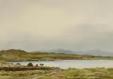 Collecting Turf, Near Roundstone, Connemara by Frank Egginton, watercolour, sold Jan 2022